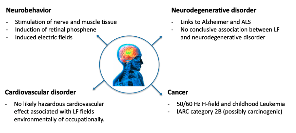 Health effects of exposure to low frequency EMF fields