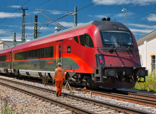 Monitoring electromagnetic frequencies around railway and tram networks